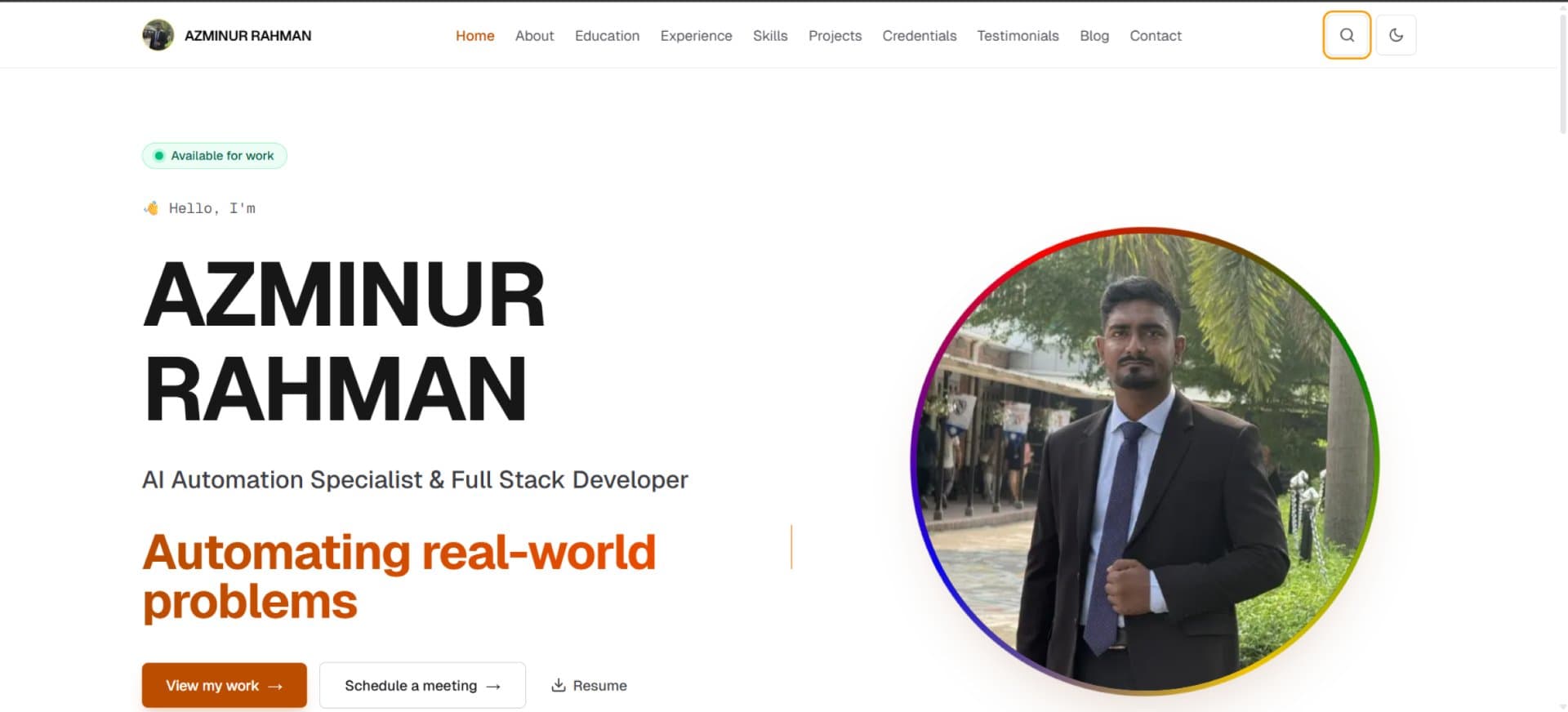 Professional Full-Stack Portfolio & CMS